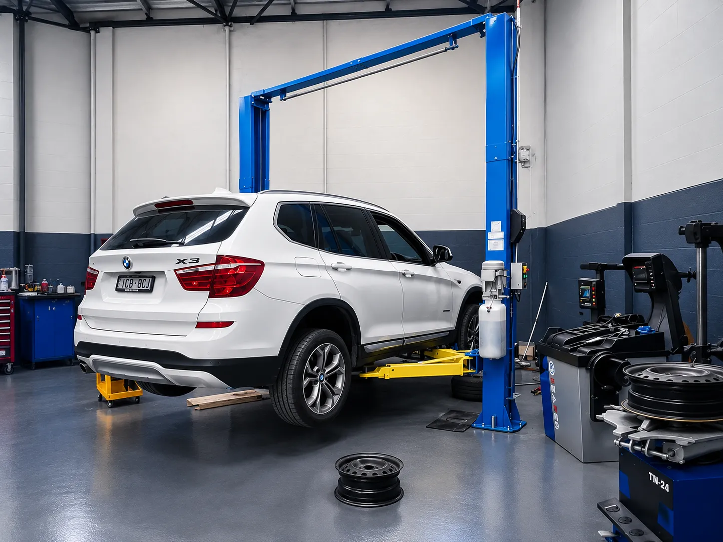 car in a garage